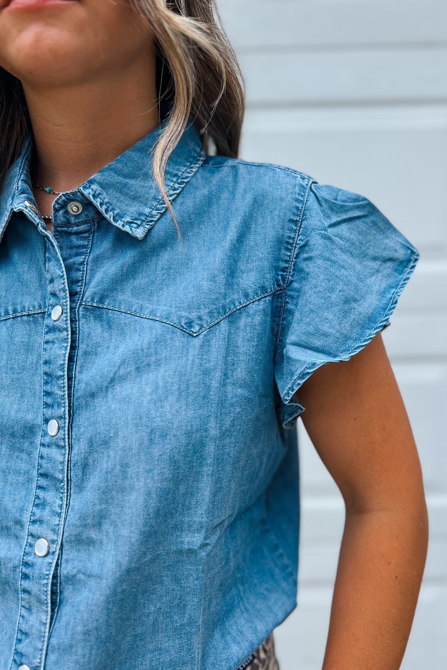 Dainty Denim Top