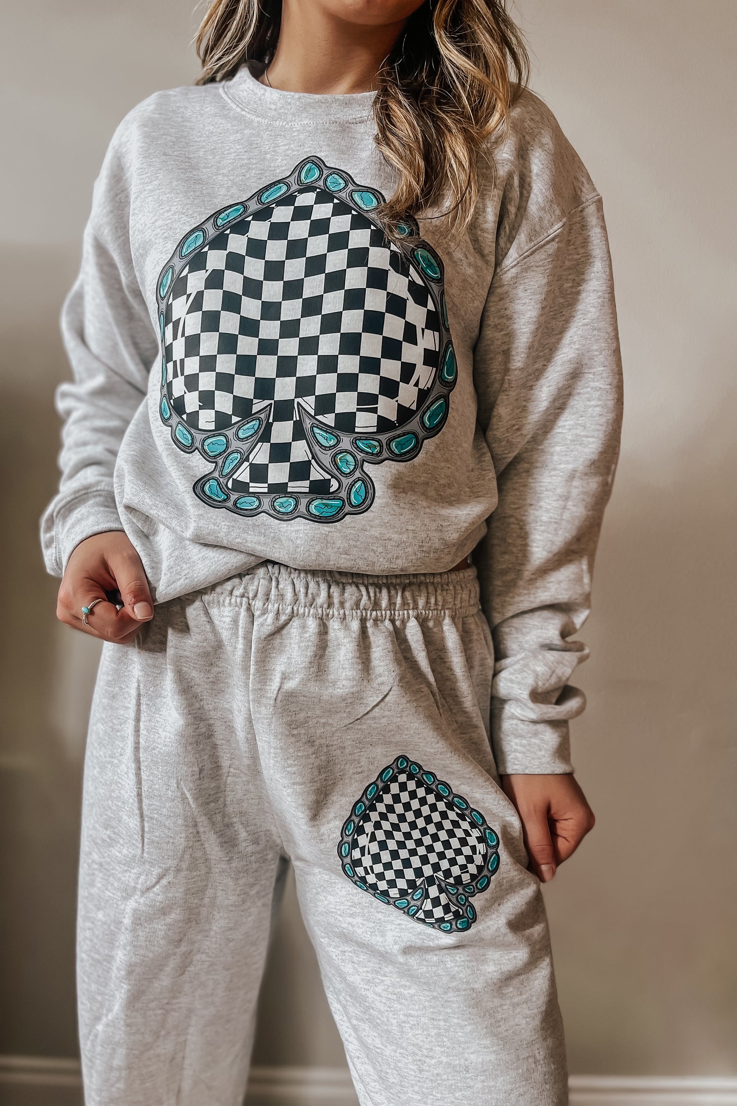 Checkered Ace Crewneck