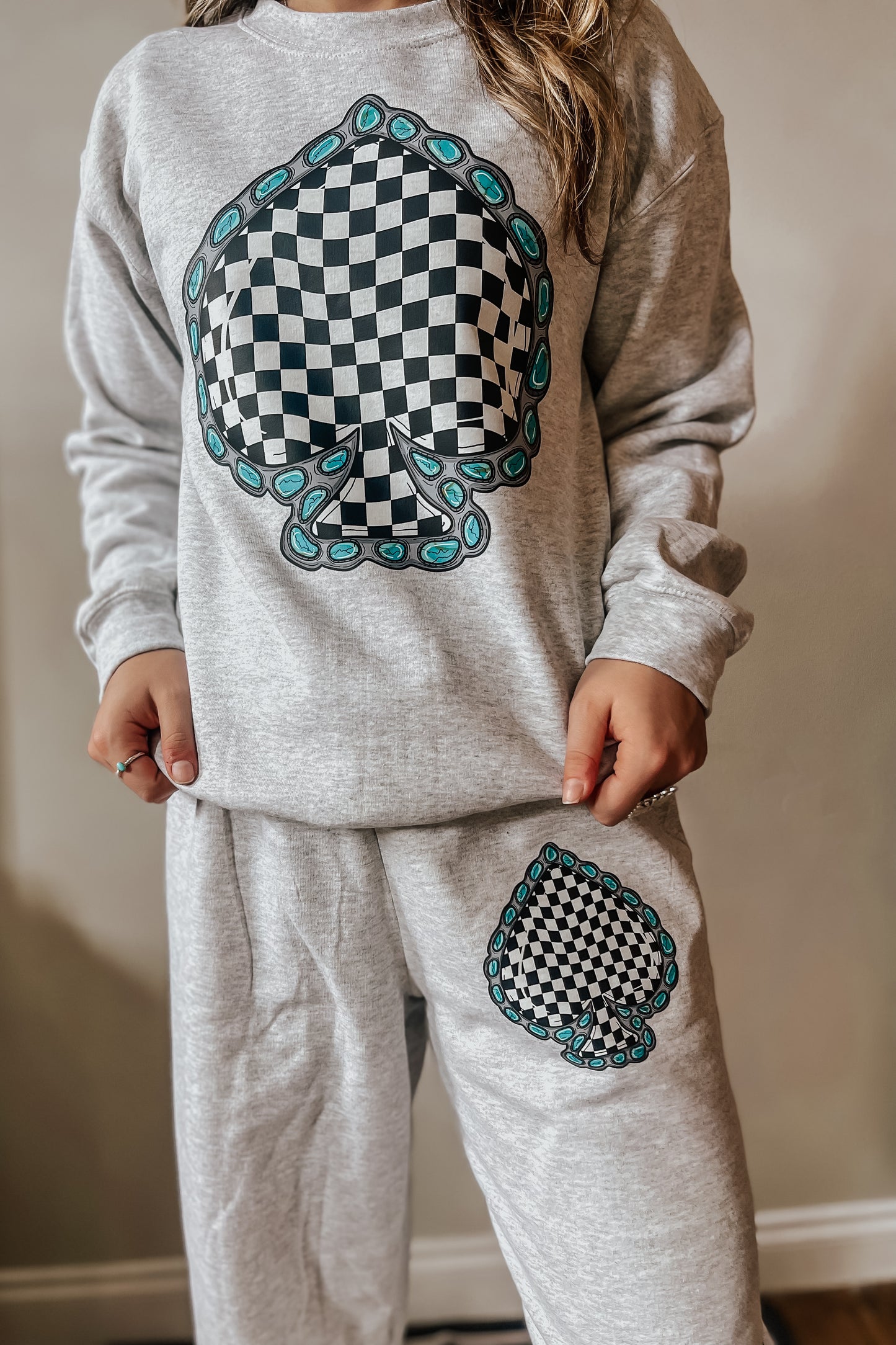 Checkered Ace Crewneck