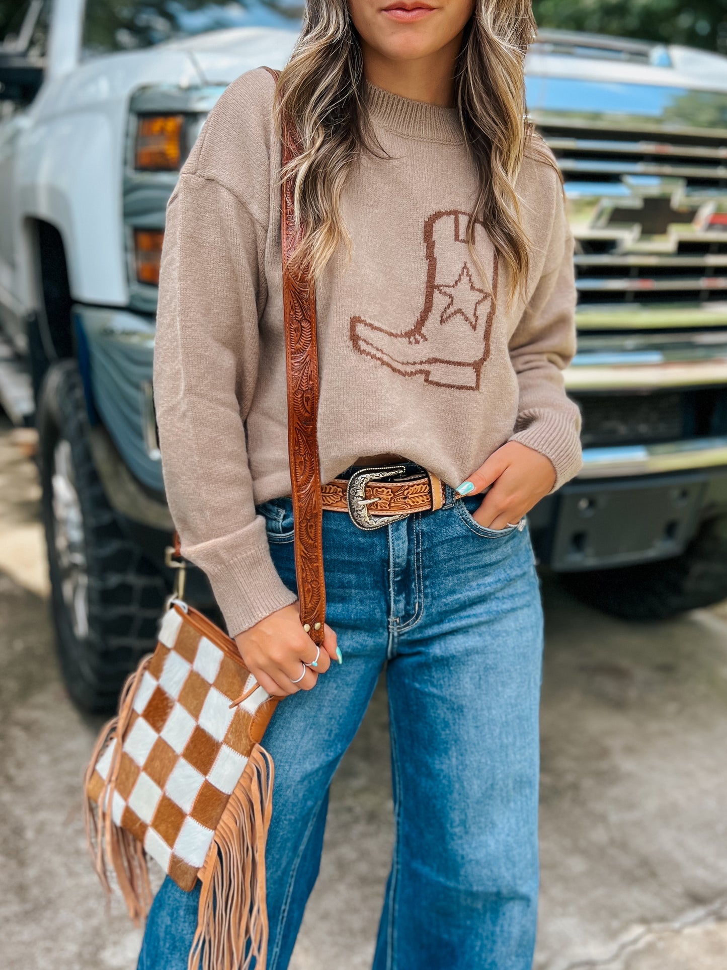 Cowgirl Boot Sweater
