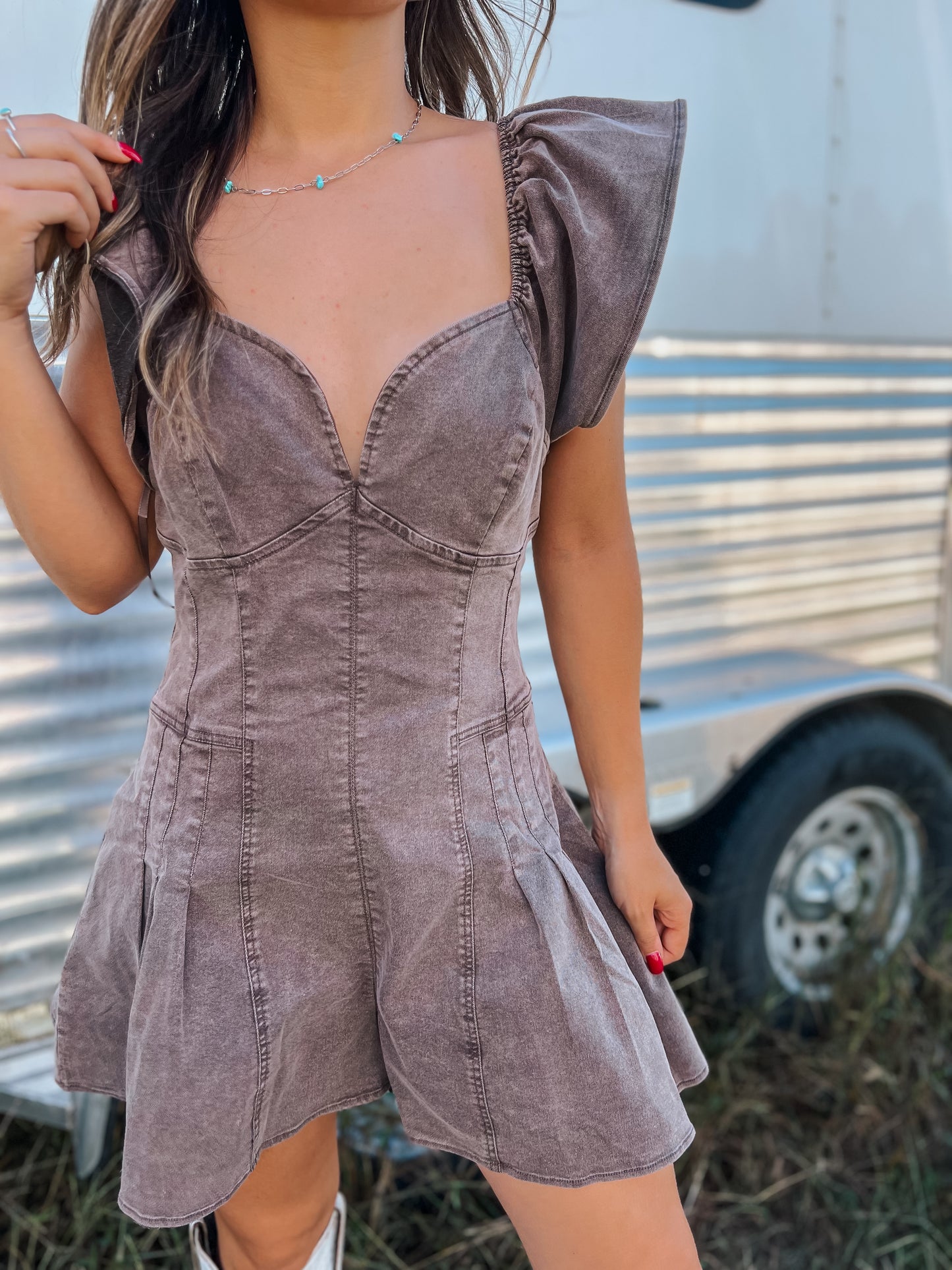 Sweetheart Ruffle Romper