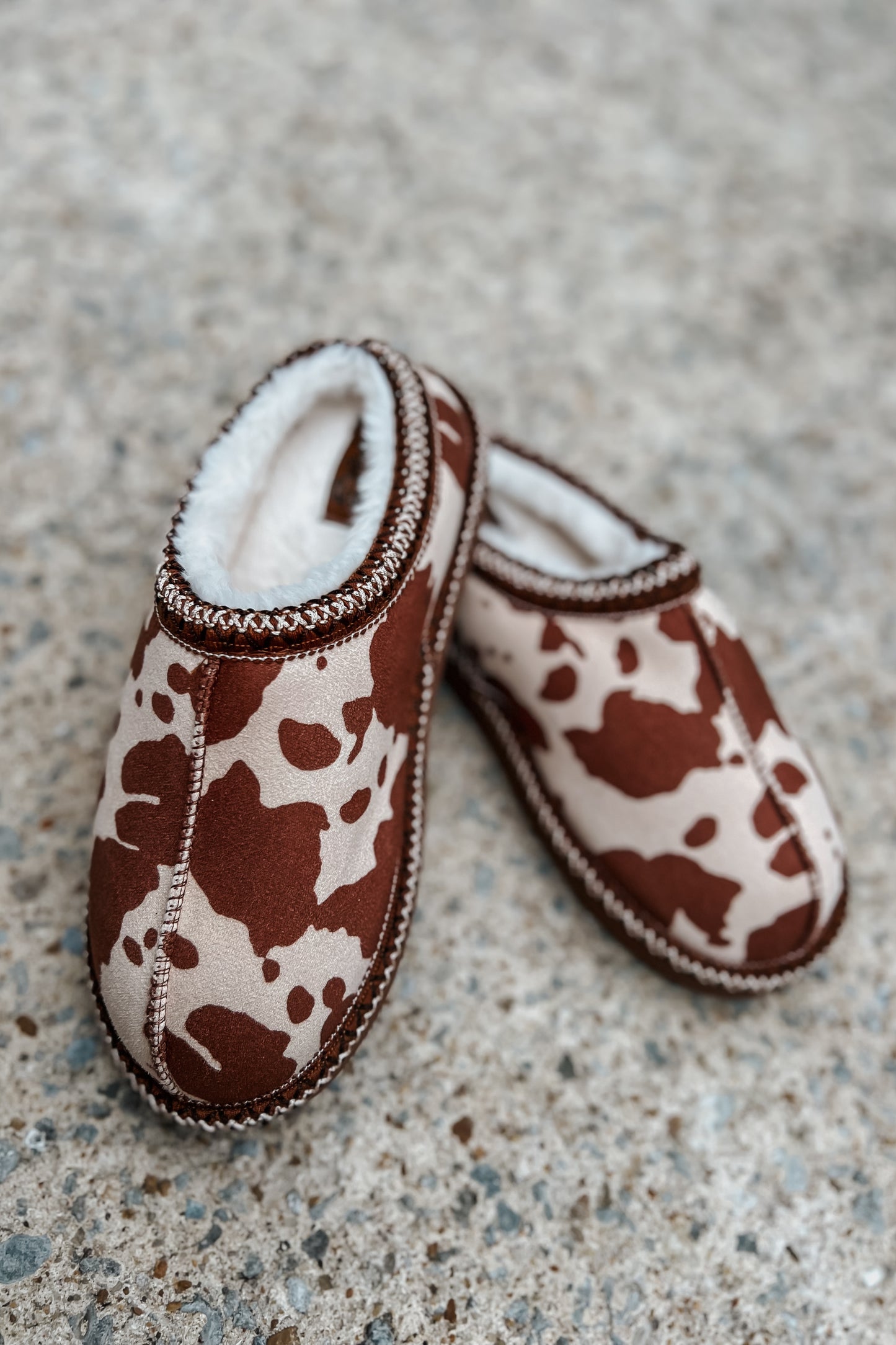 Georgina Cowprint Slippers