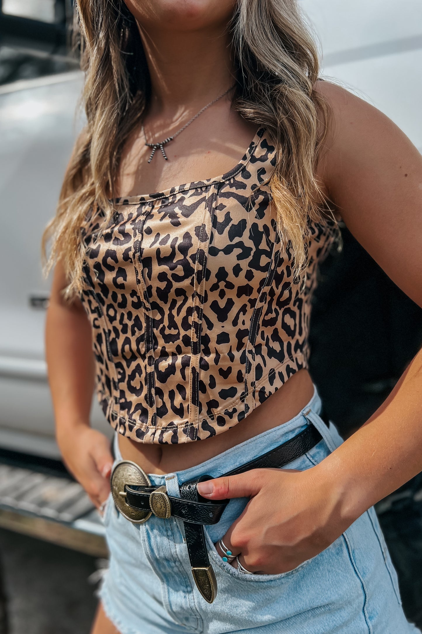 Leopard Corset Tank