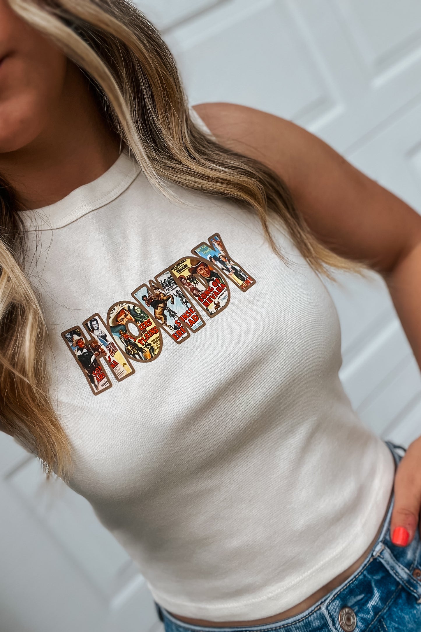 Vintage Howdy Fitted Tank Ivory