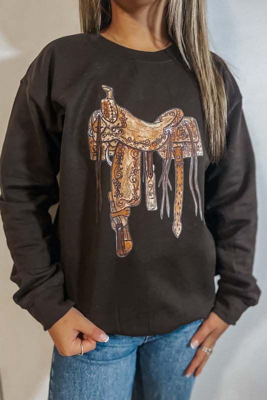 Saddle Up Top | Brown