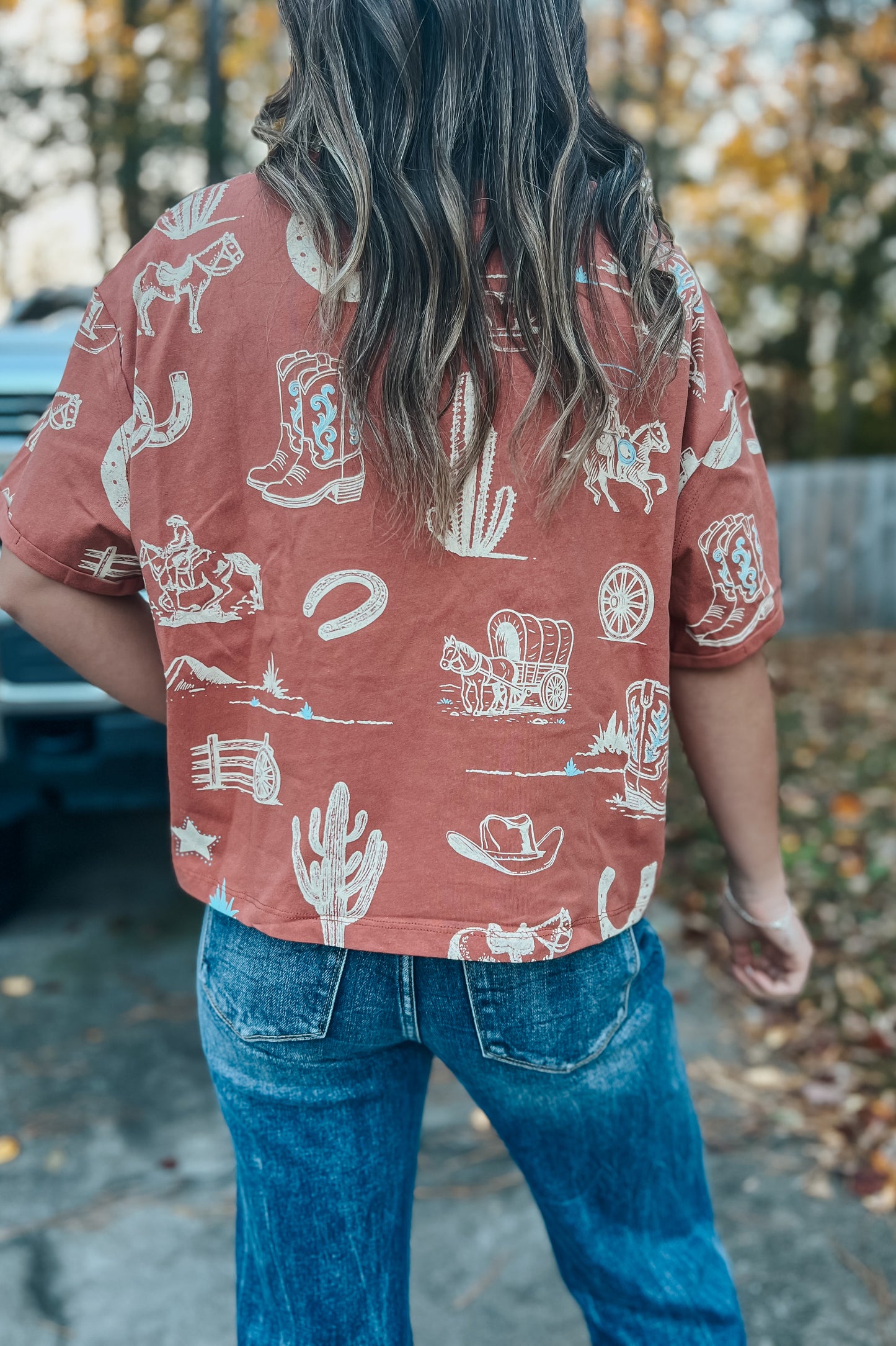 Ride the Range Western Tee | Rust