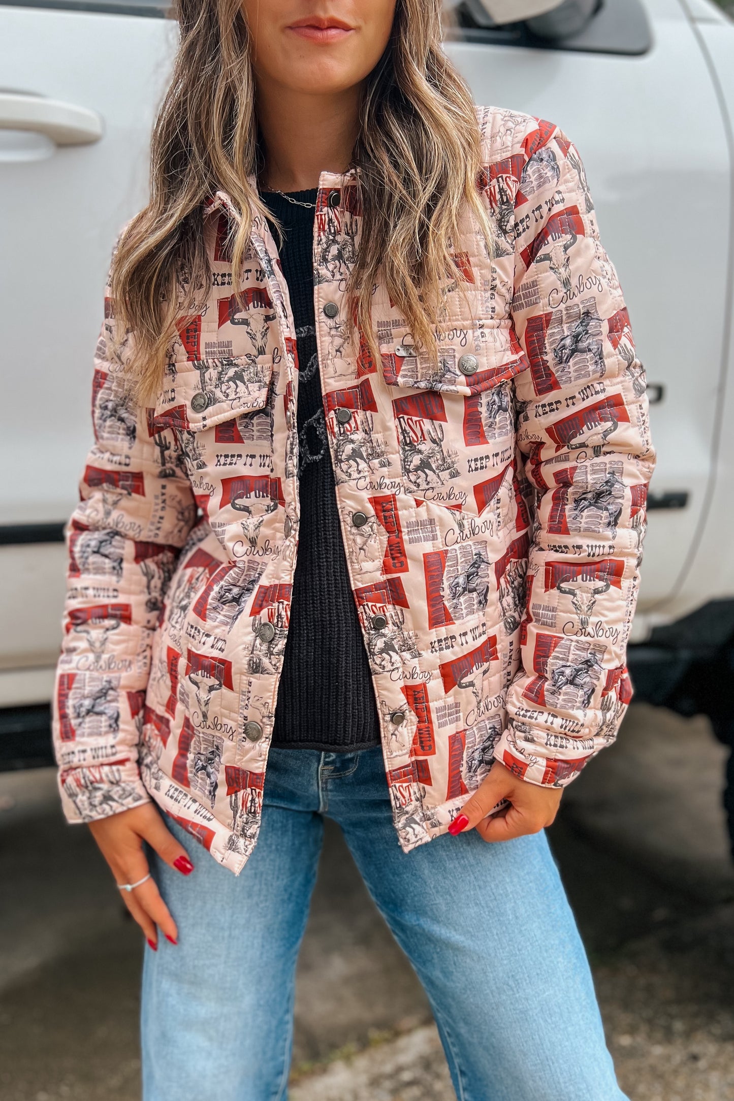 Punchy Collage Quilted Jacket