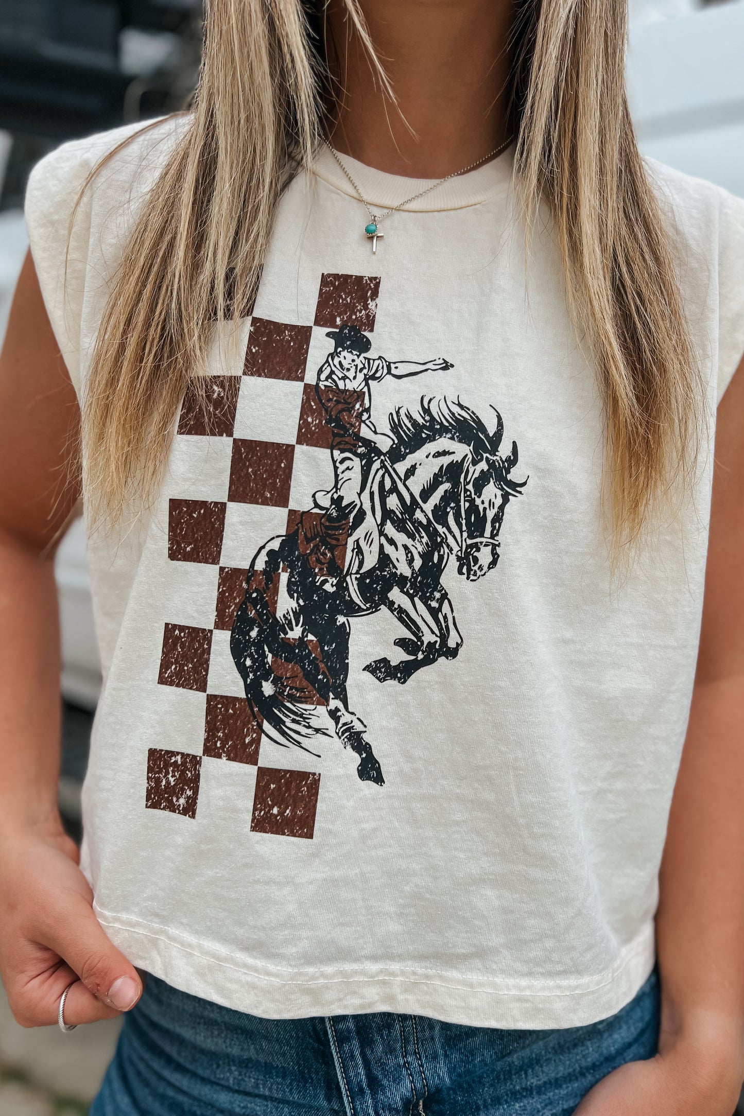 Buck Wild Checkered Muscle Tank