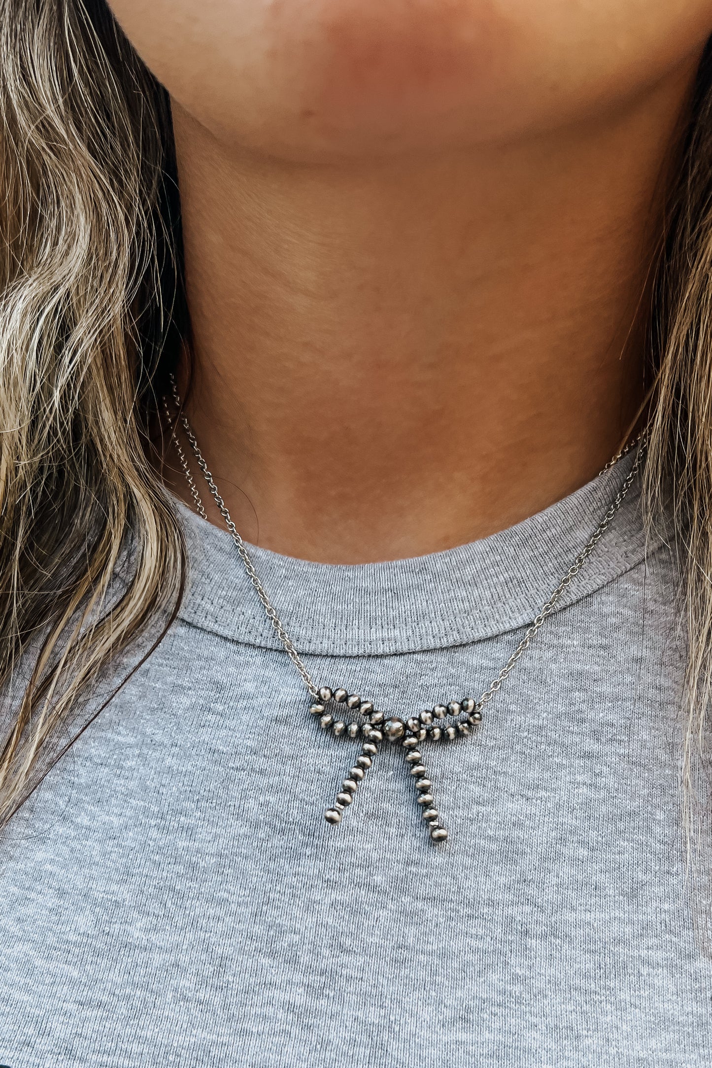 Sterling Bow Necklace