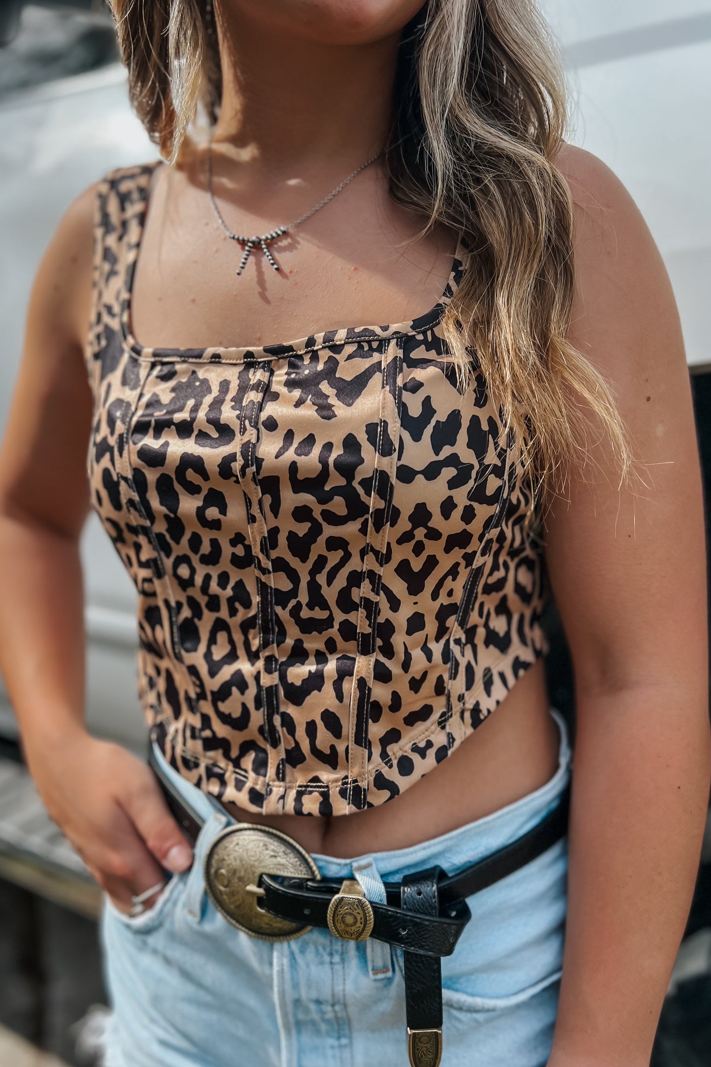 Leopard Corset Tank