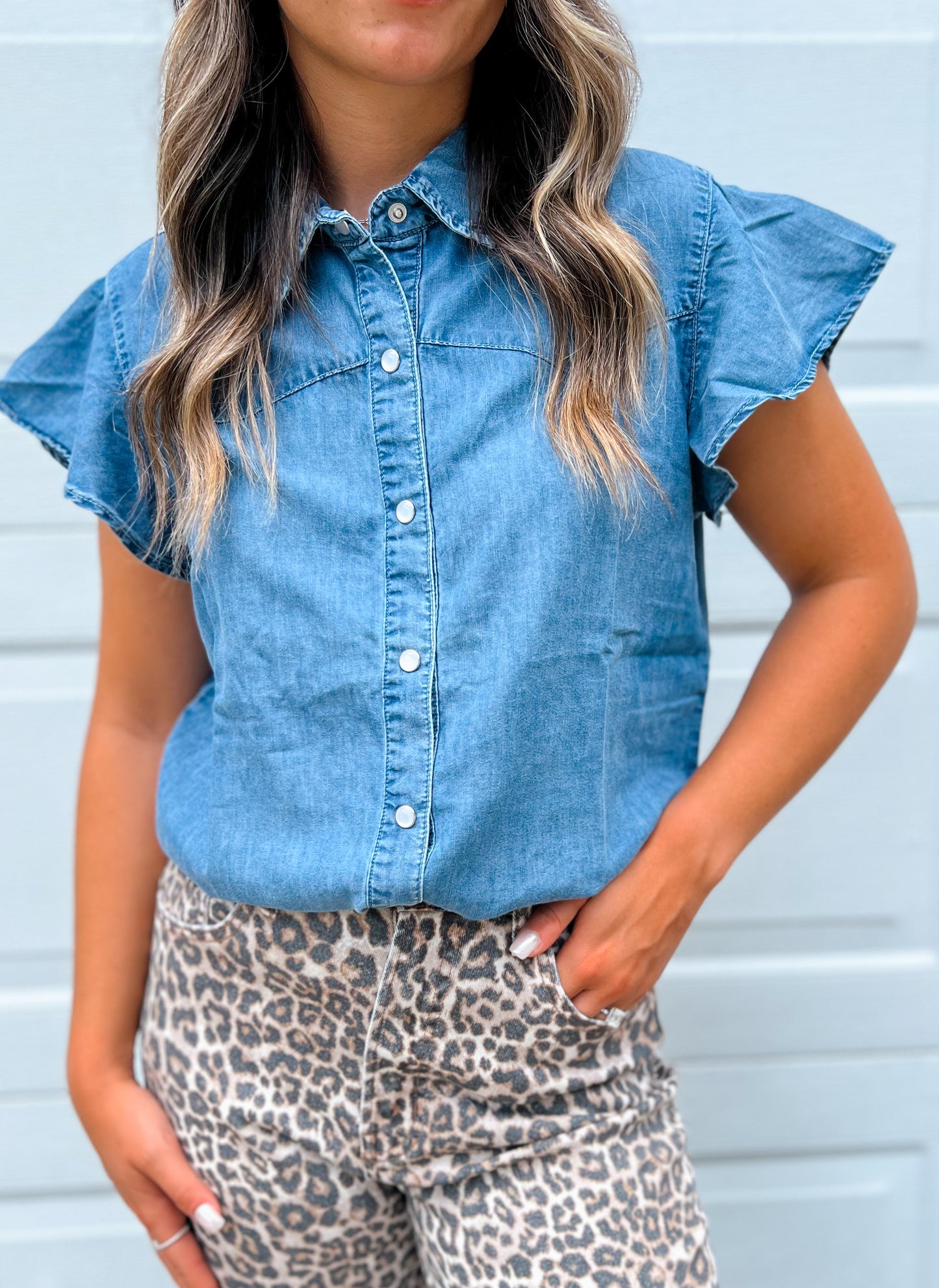 Dainty Denim Top