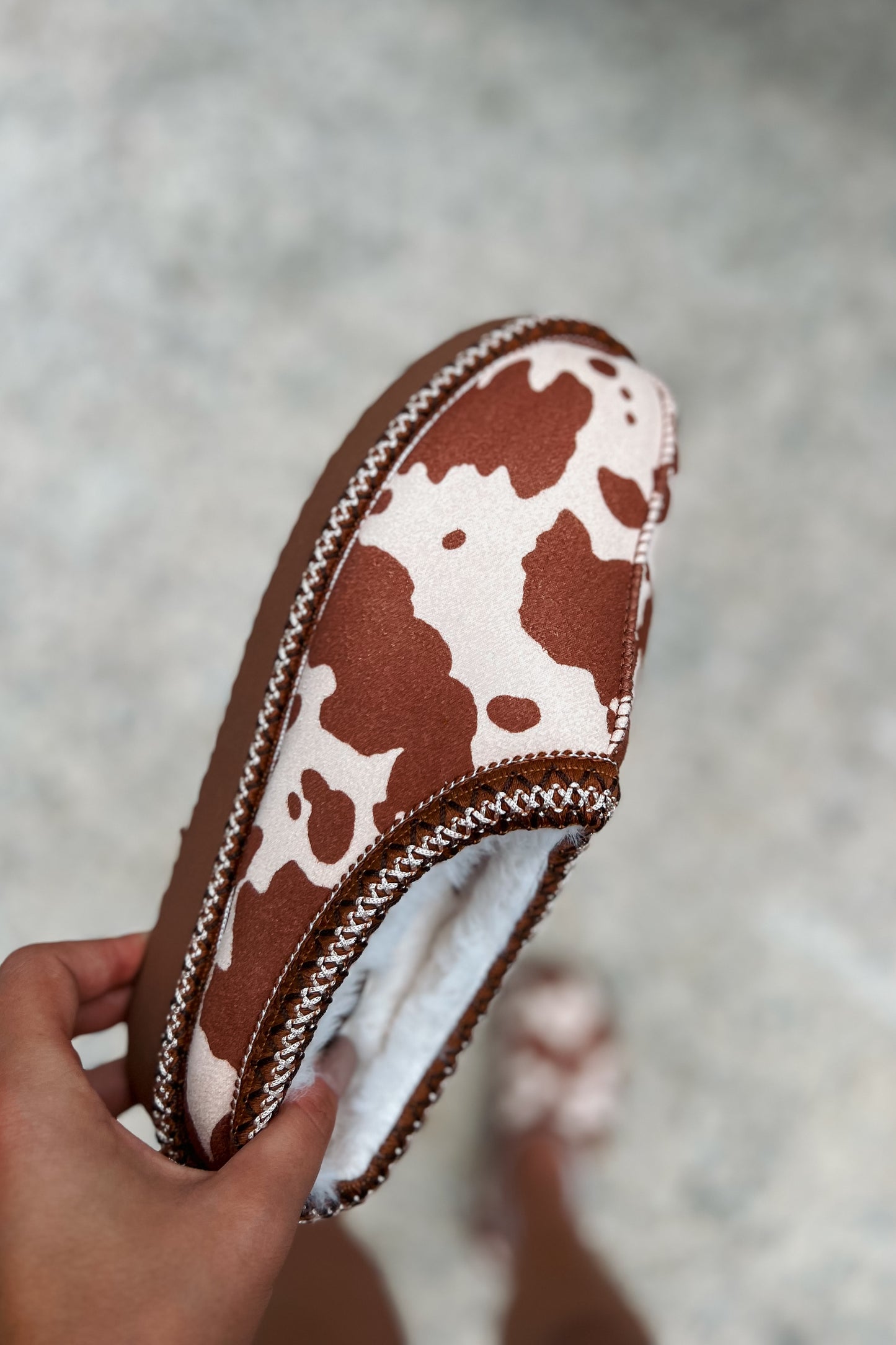 Georgina Cowprint Slippers
