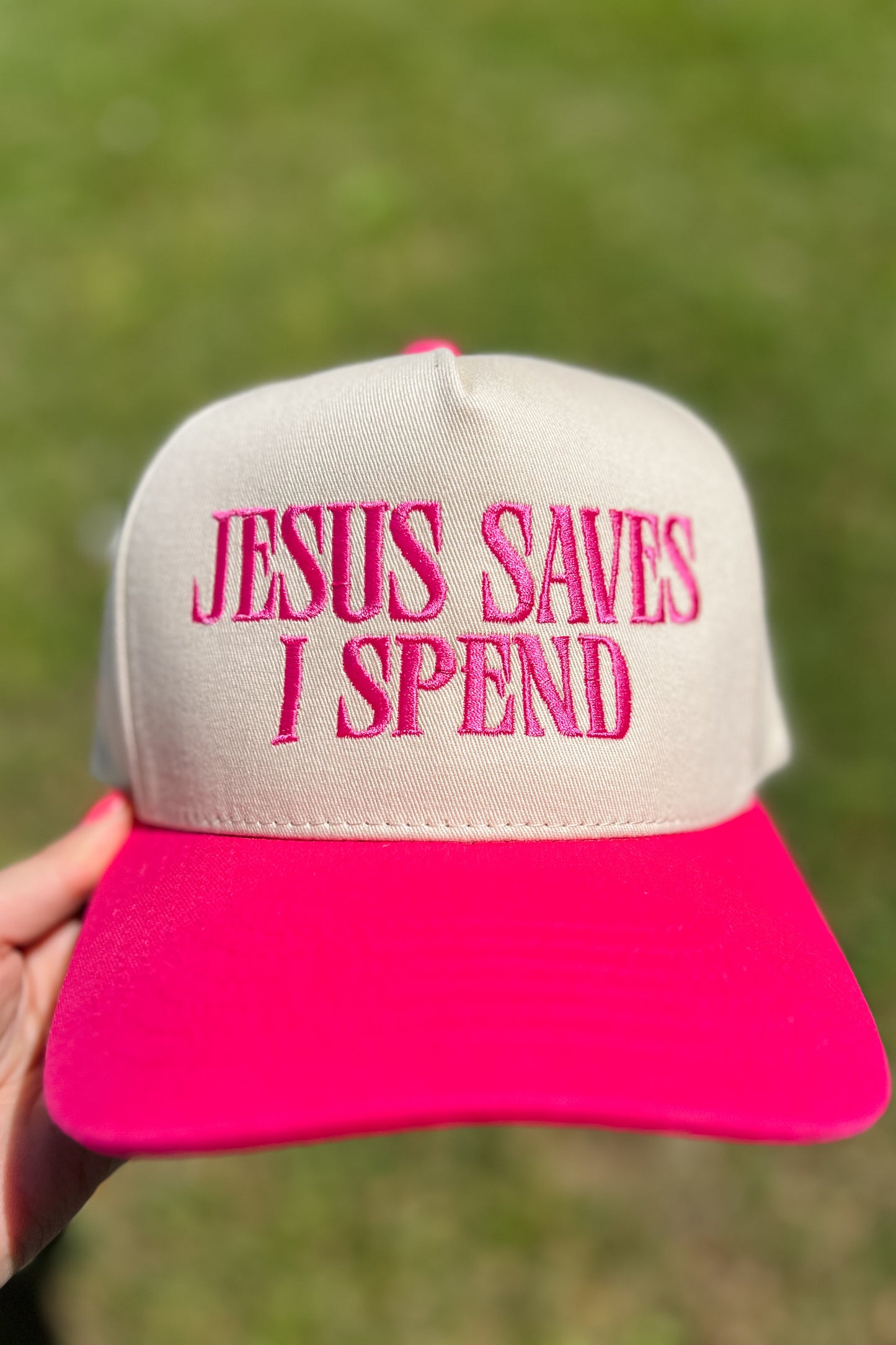Jesus Saves Hat | Hot Pink