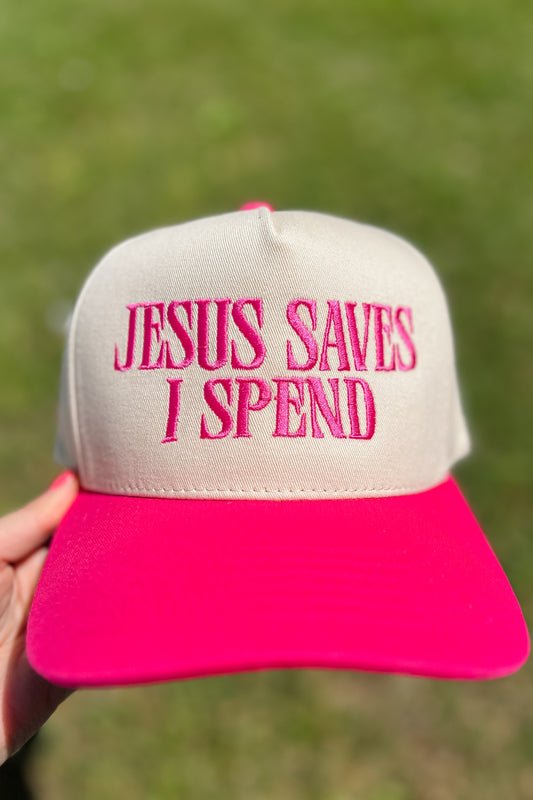 Jesus Saves Hat | Hot Pink