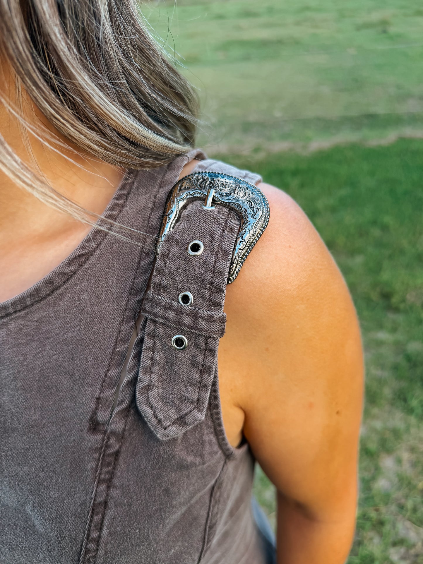 Bronco Buckle Dress | Brown