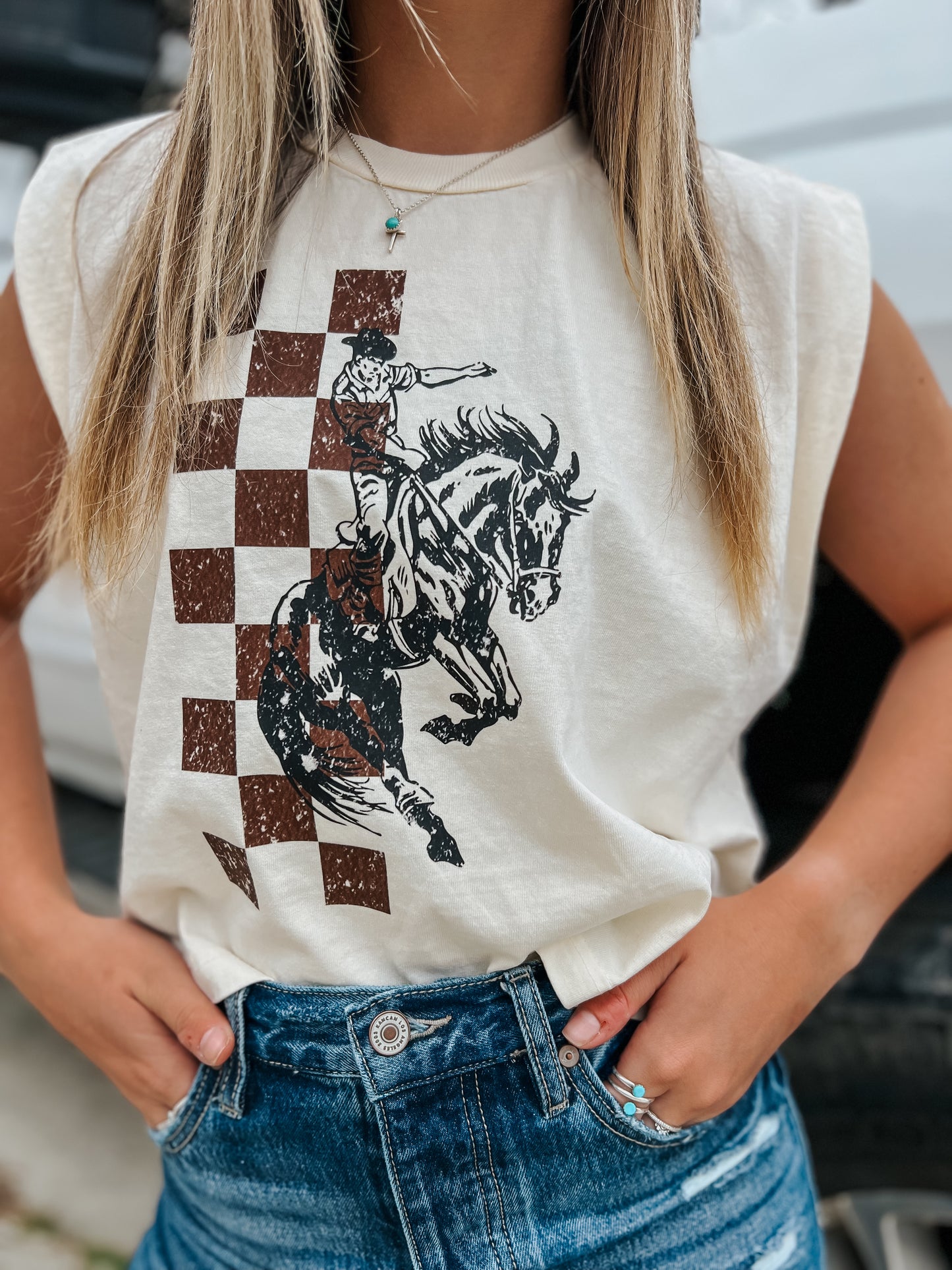 Buck Wild Checkered Muscle Tank