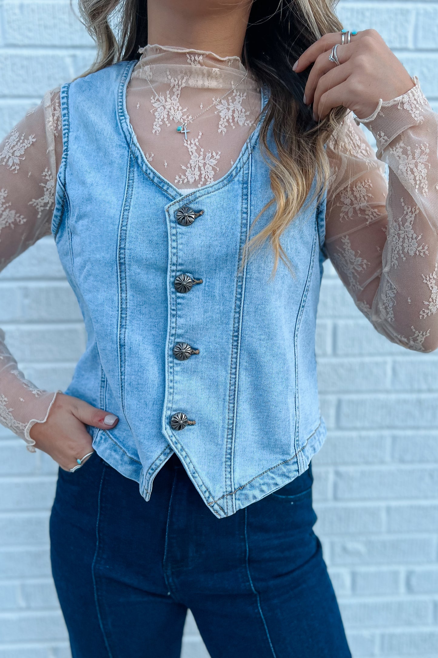 Lace Top | Nude