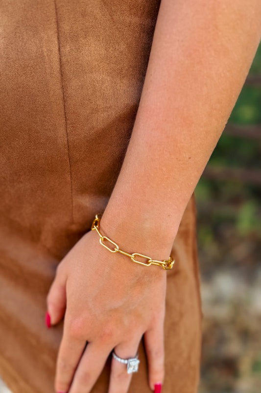 Gold Chain Link Bracelet