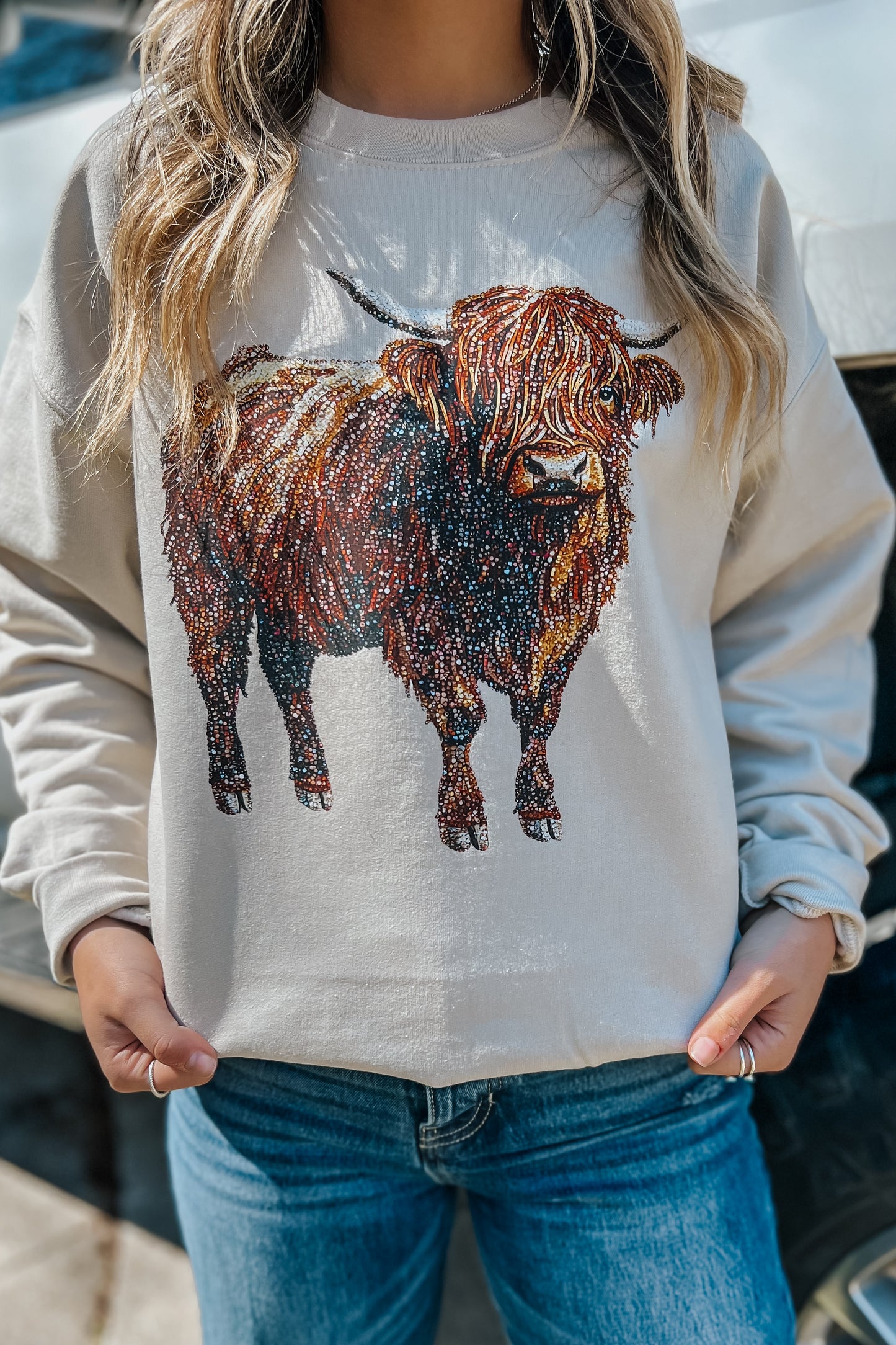 Glitter Highland Graphic Tee/Sweatshirt