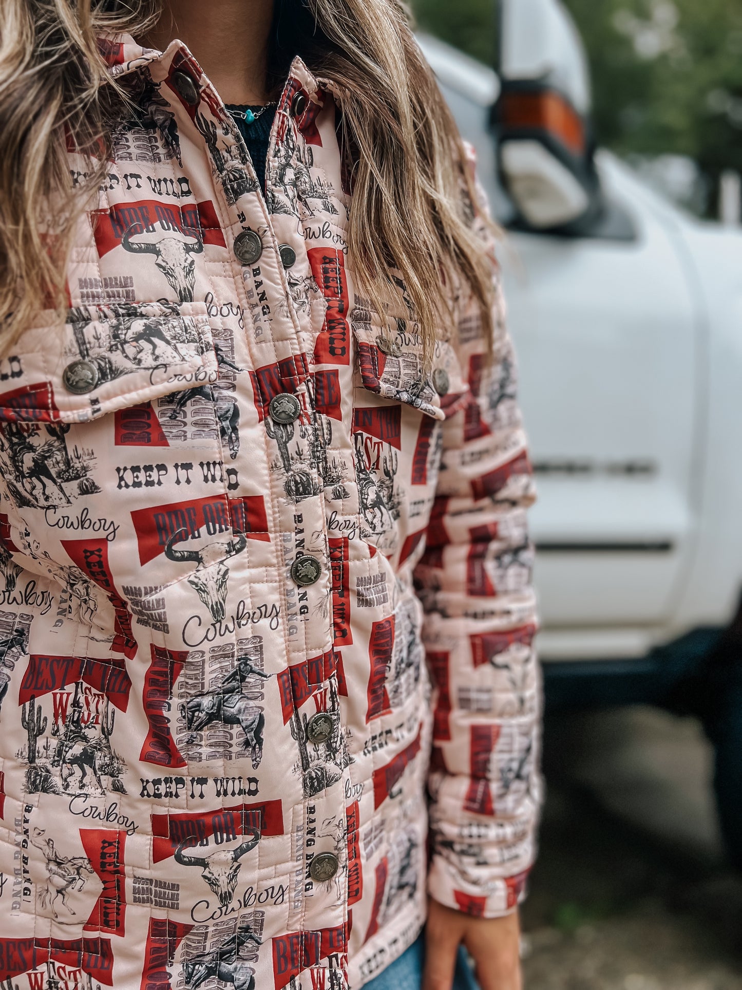 Punchy Collage Quilted Jacket