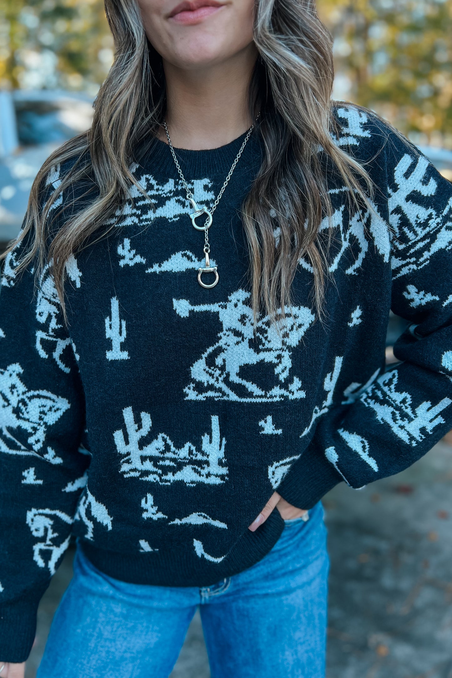 Western Rodeo Sweater | Black