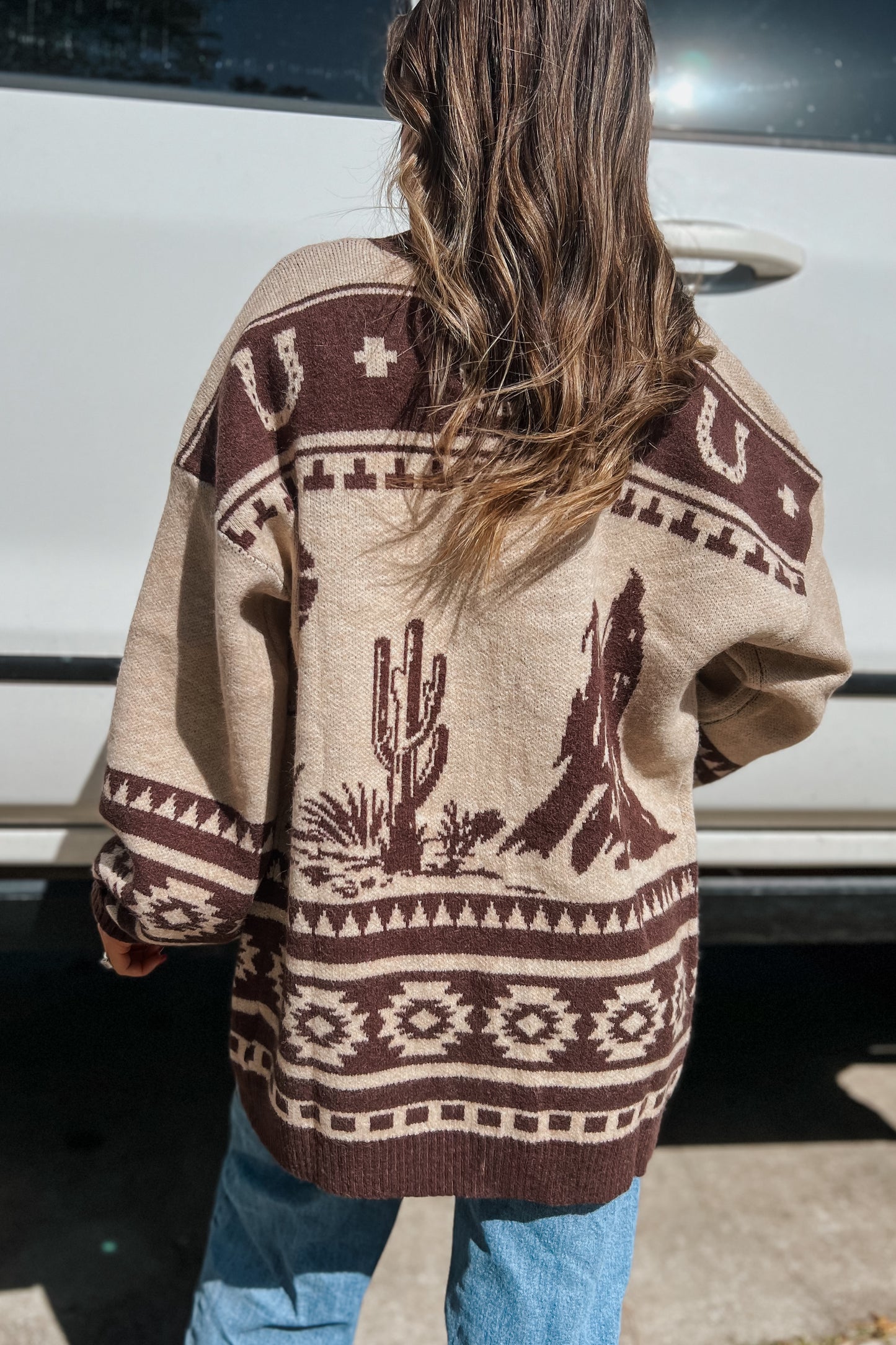 Western Horse Knit Cardigan