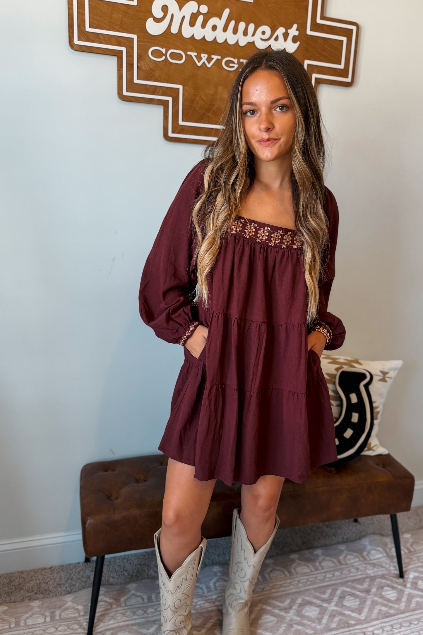 Burgundy Belle Dress