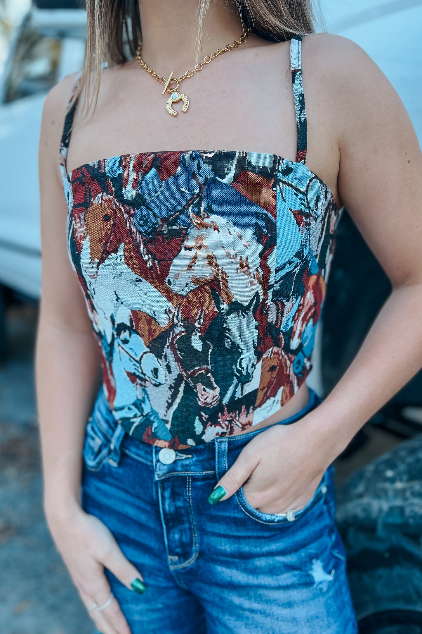 Wild Rodeo Tapestry Corset