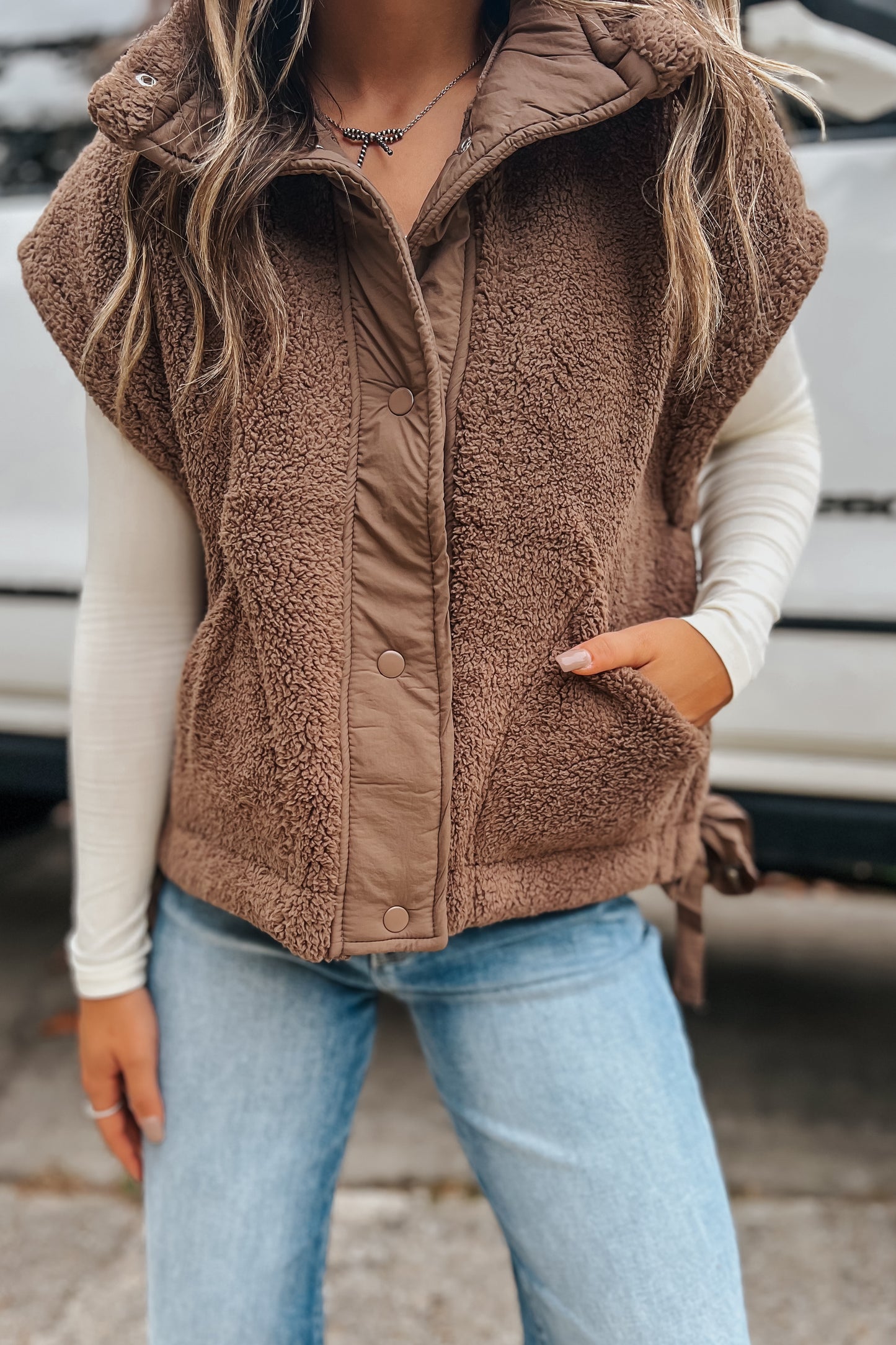 Brown Teddy Vest