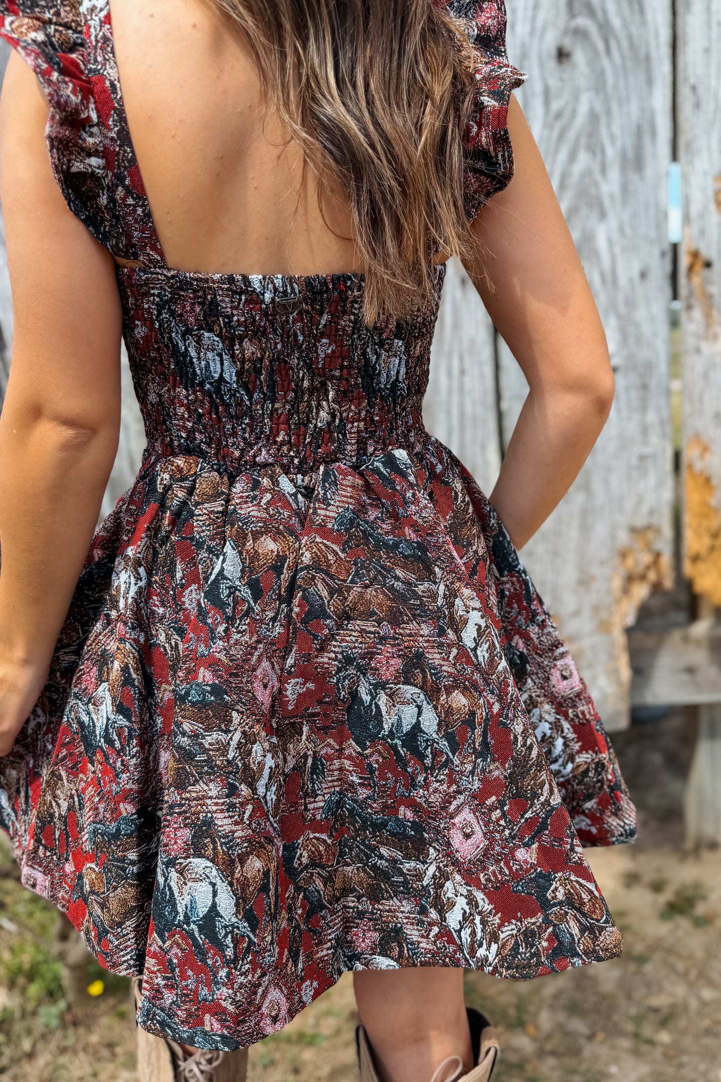 Out West Ruffle Dress