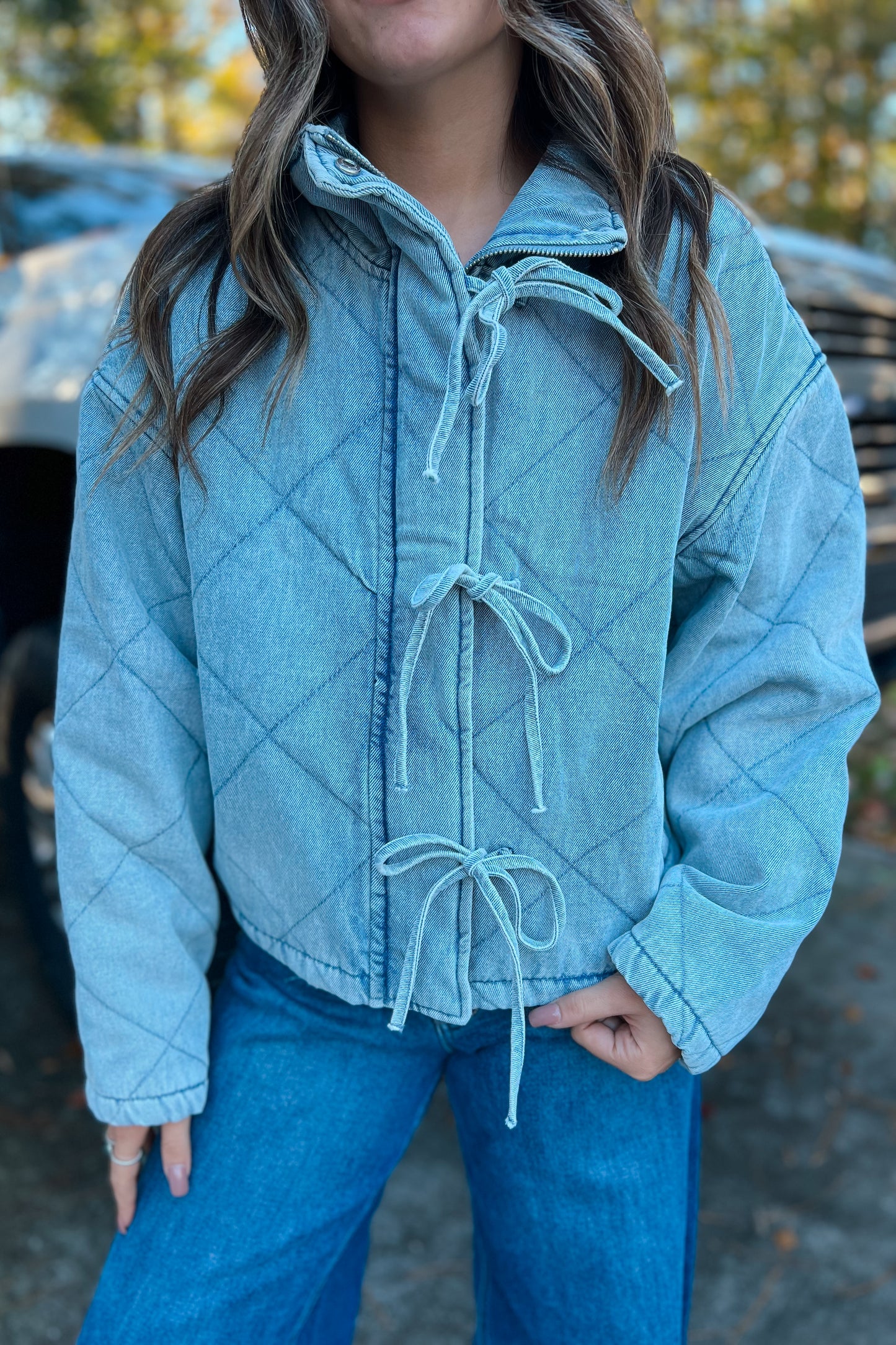 Denim Bow Jacket