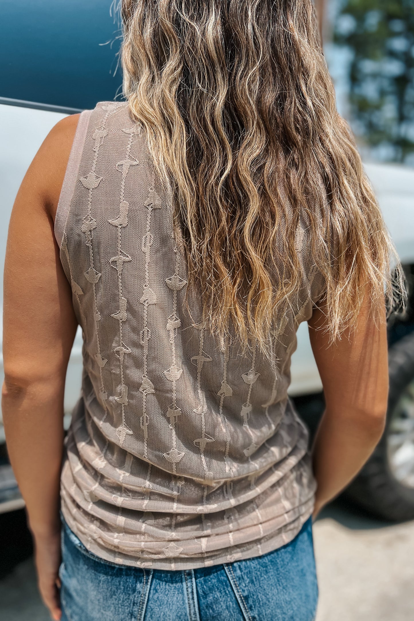 Lady Lace Tank | Tan