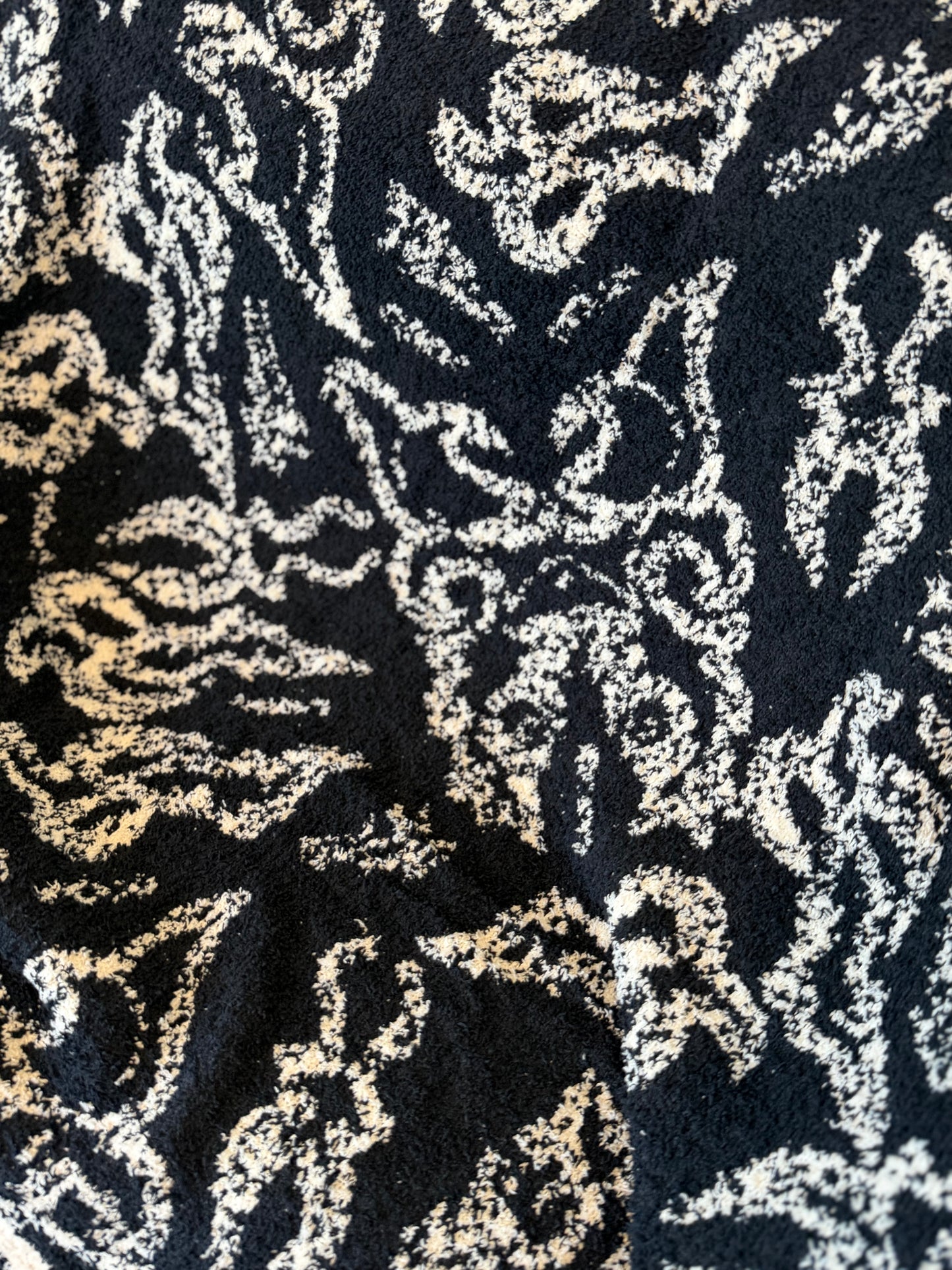 Black Boot Stitch Blanket