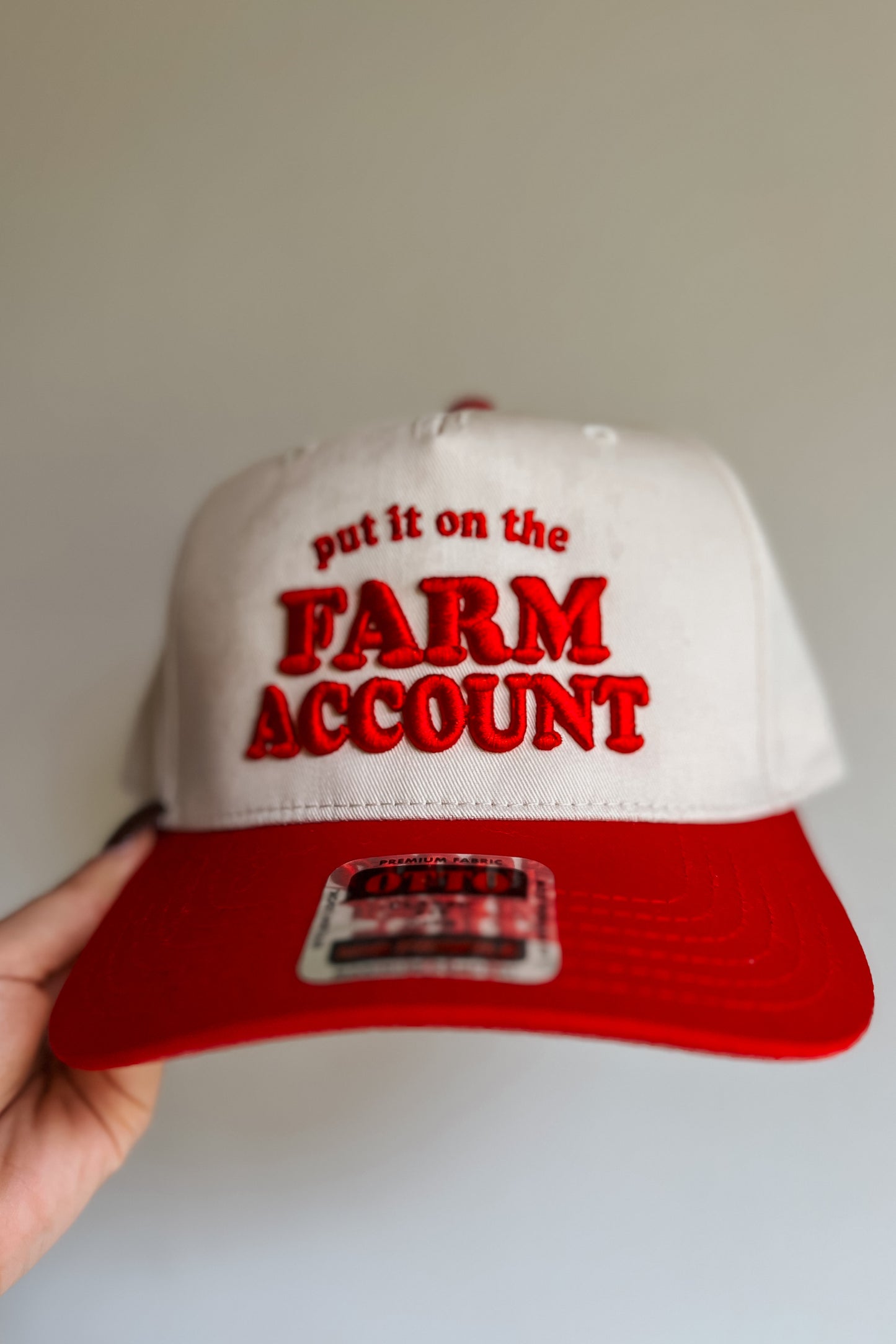 Put It On the Farm Account Red Trucker Hat