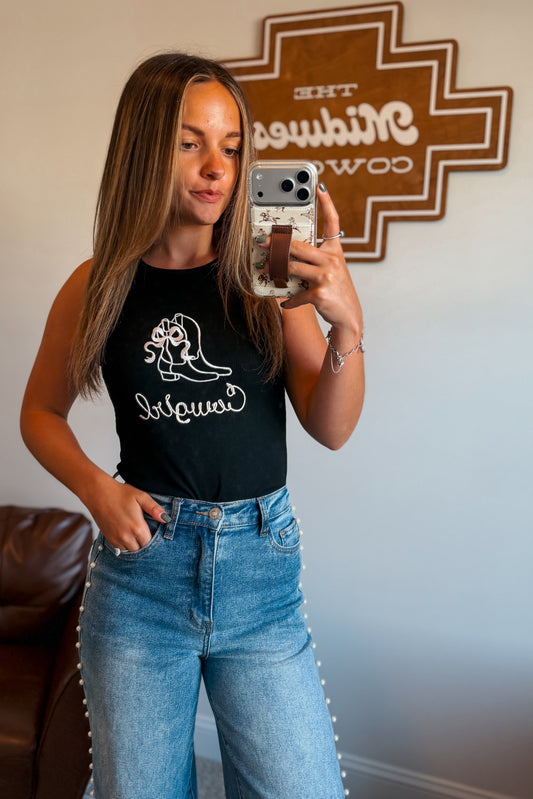 Cowgirl Boot Tank Top