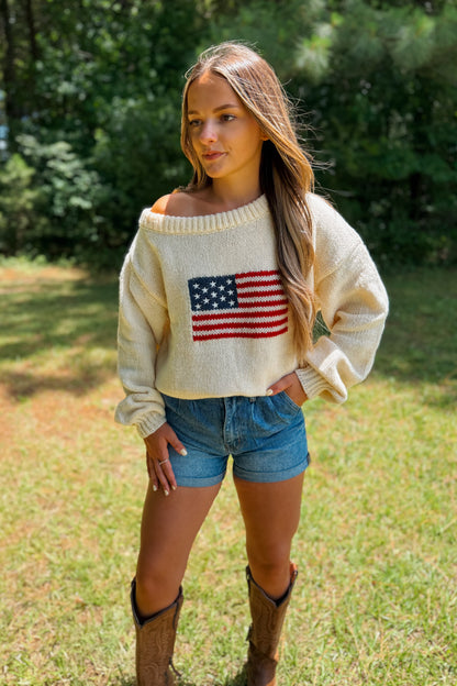American Flag Sweater