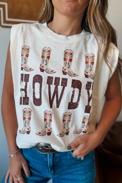 Howdy Boots Muscle Tank