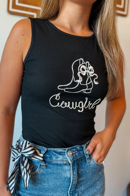 Cowgirl Boot Tank Top