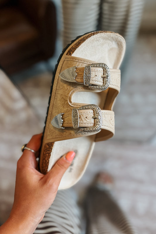Western Morgan Sandal | Cream