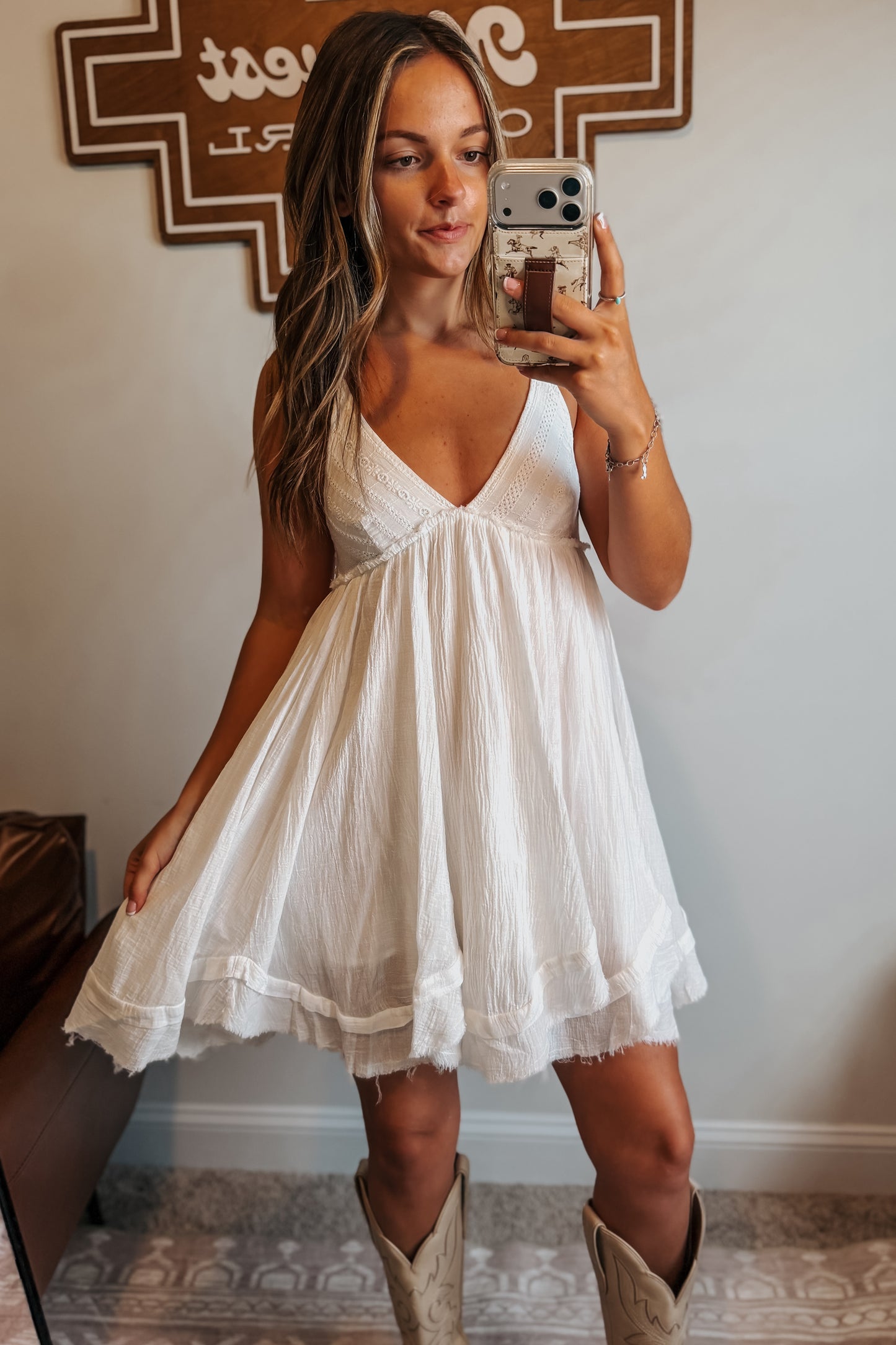 Flowy White Mini Dress
