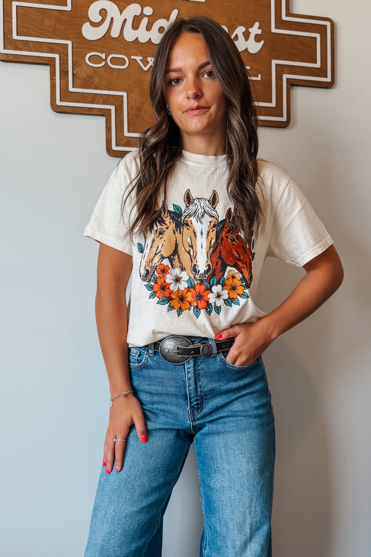 Floral Horses Tee