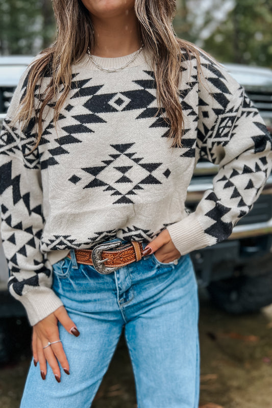 Midnight Aztec Sweater