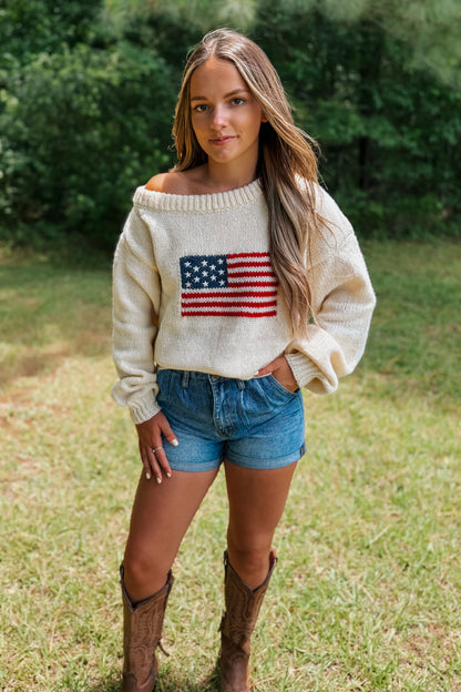 American Flag Sweater