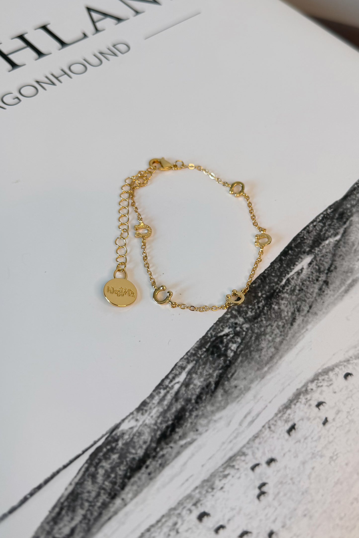 Dainty Horseshoe Bracelet | Gold