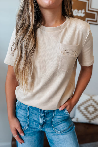 Arrow Pocket Tee | Khaki