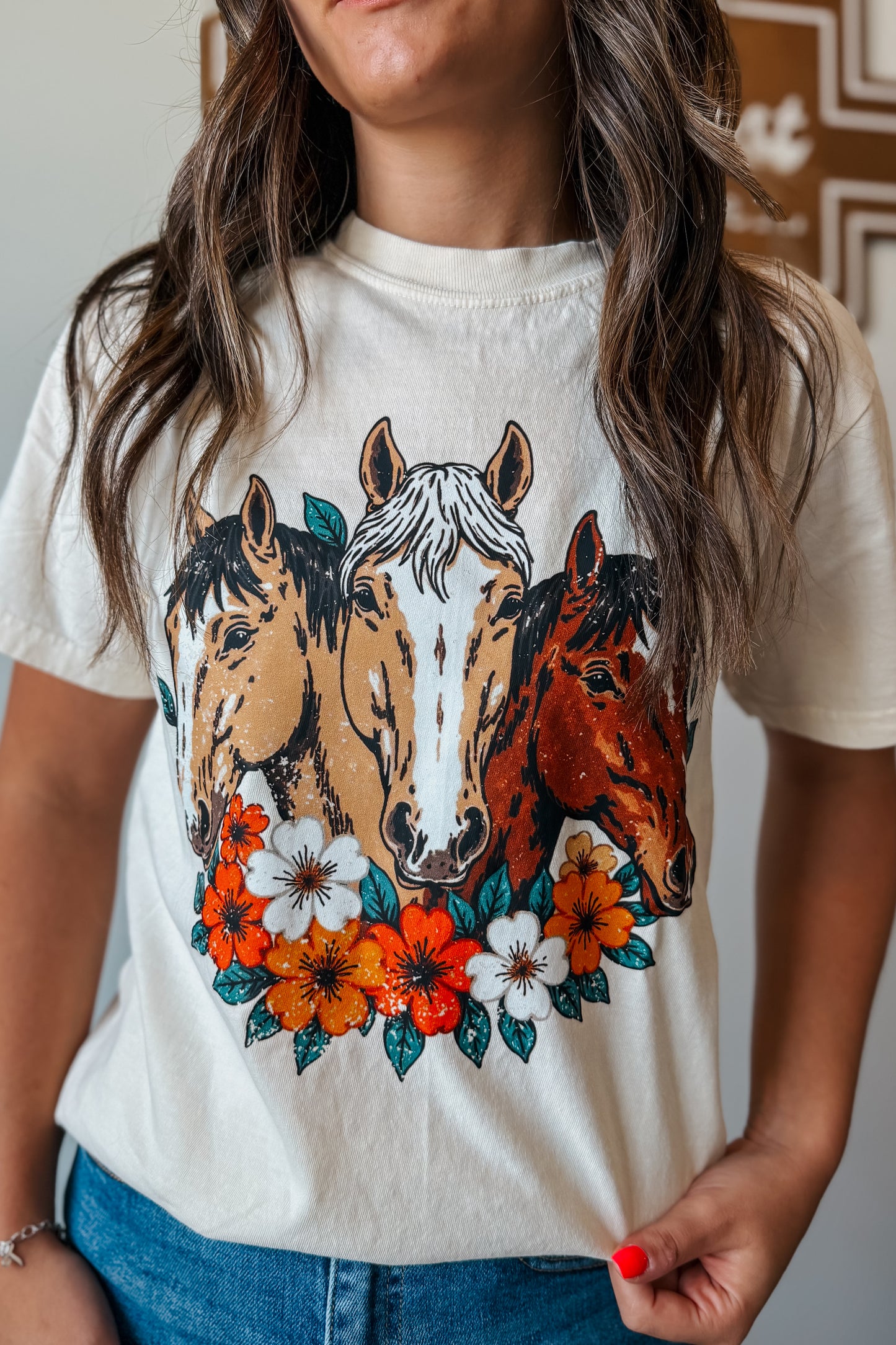 Floral Horses Tee