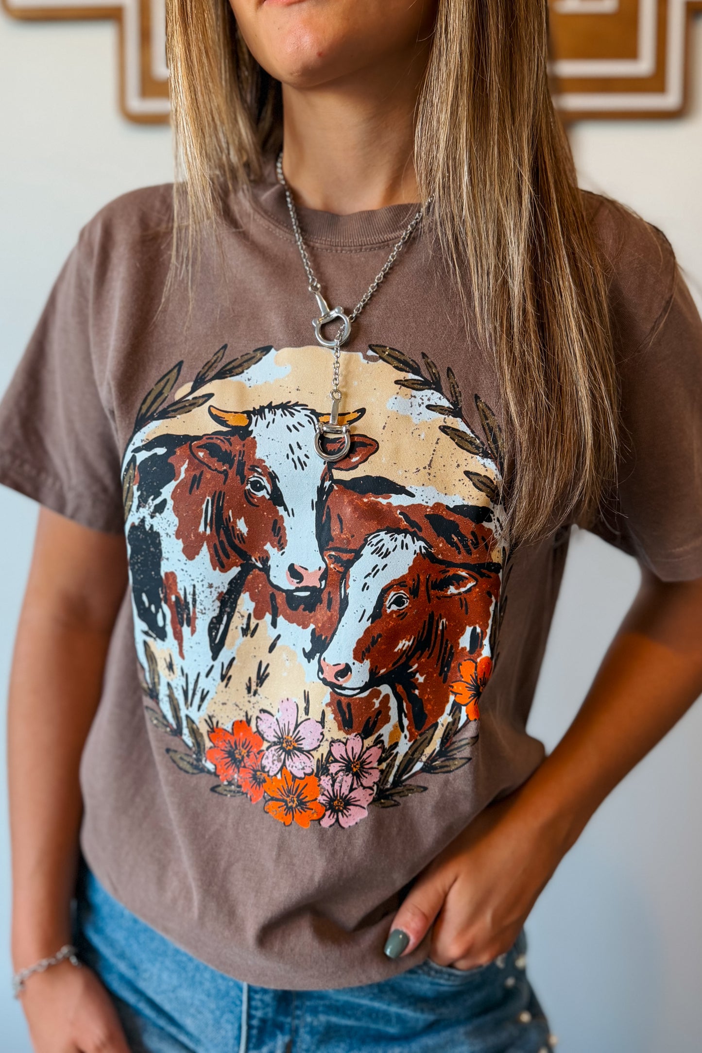 Floral Cows Tee