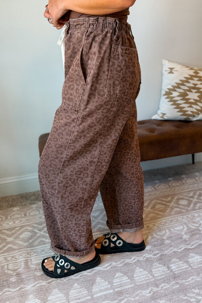 The Presley Leopard Barrel Jean