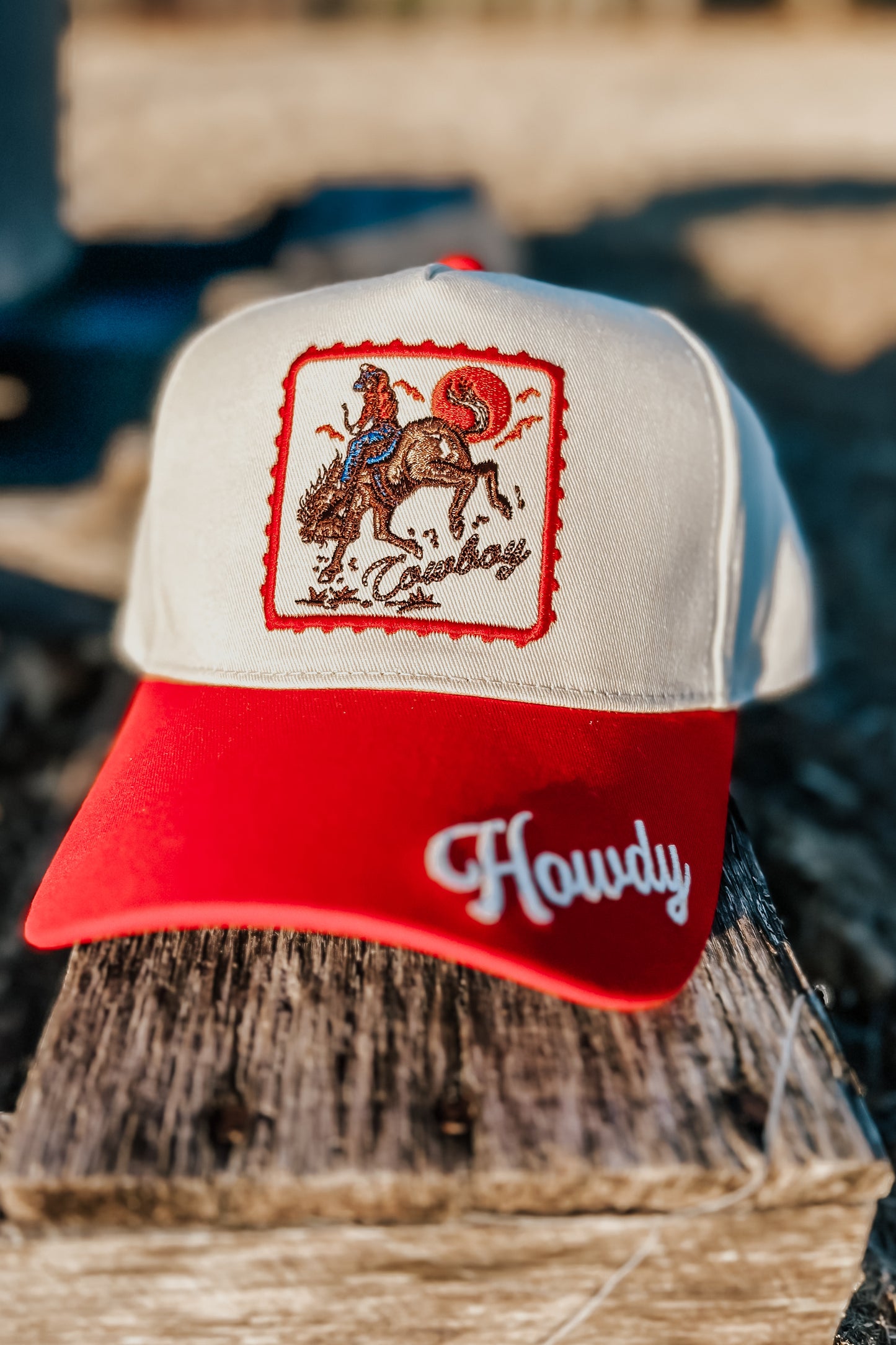 Howdy Cowboy Trucker Hat | Red