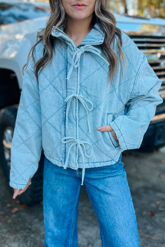 Denim Bow Jacket